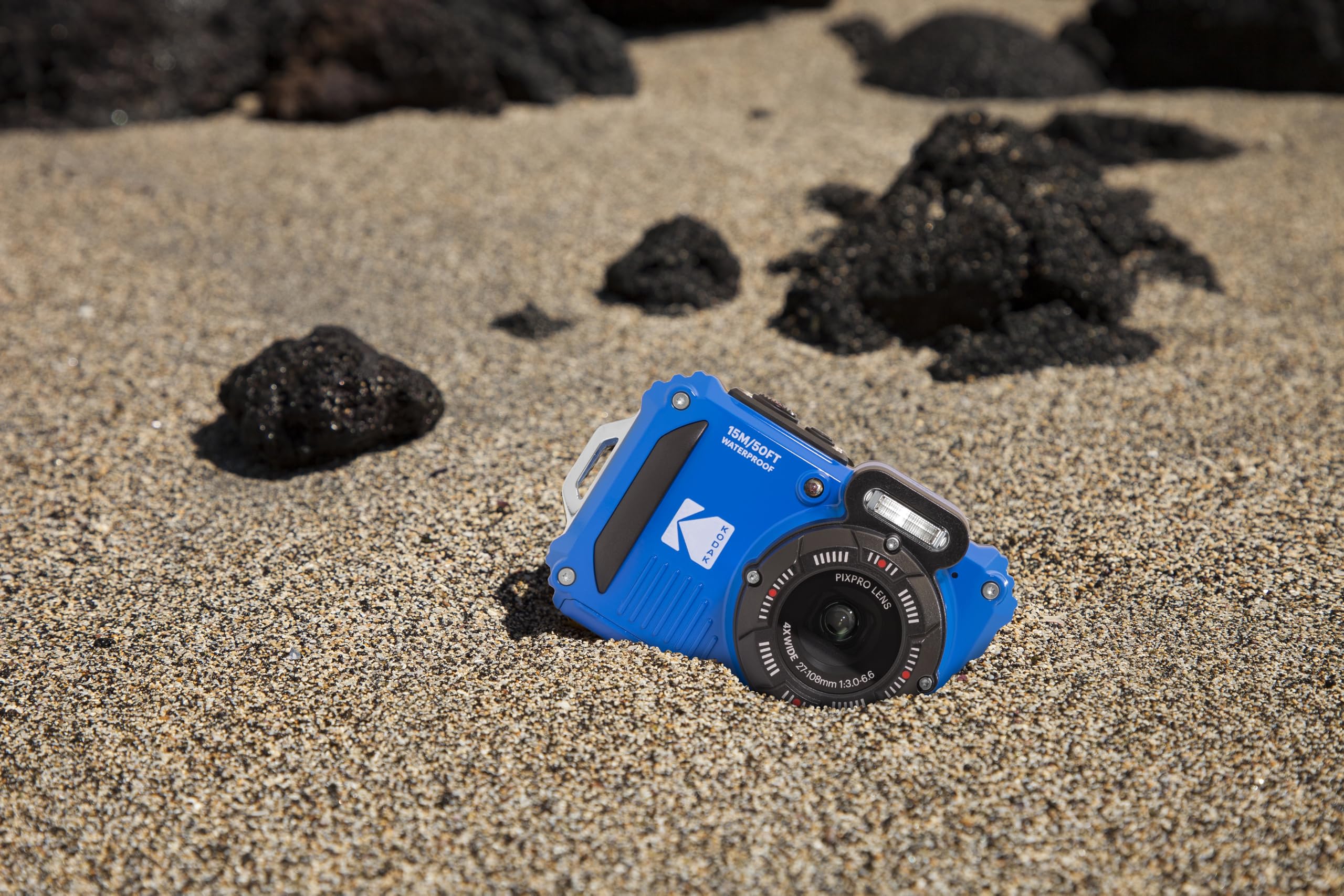 KODAK Pixpro WPZ2 - 16M Pixel Compact Digital Camera, Waterproof to 15m, Shockproof, 720p Video, 2.7" LCD Screen - Li-ion Battery, Blue