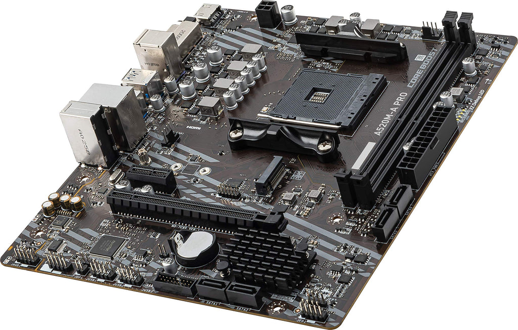 MSI A520M-A PRO V1 Gaming Motherboard (AMD Ryzen 5000, AM4, DDR4, PCIe 3.0, SATA 6Gb/s, M.2, USB 3.2 Gen 1, DVI/HDMI, Micro-ATX)