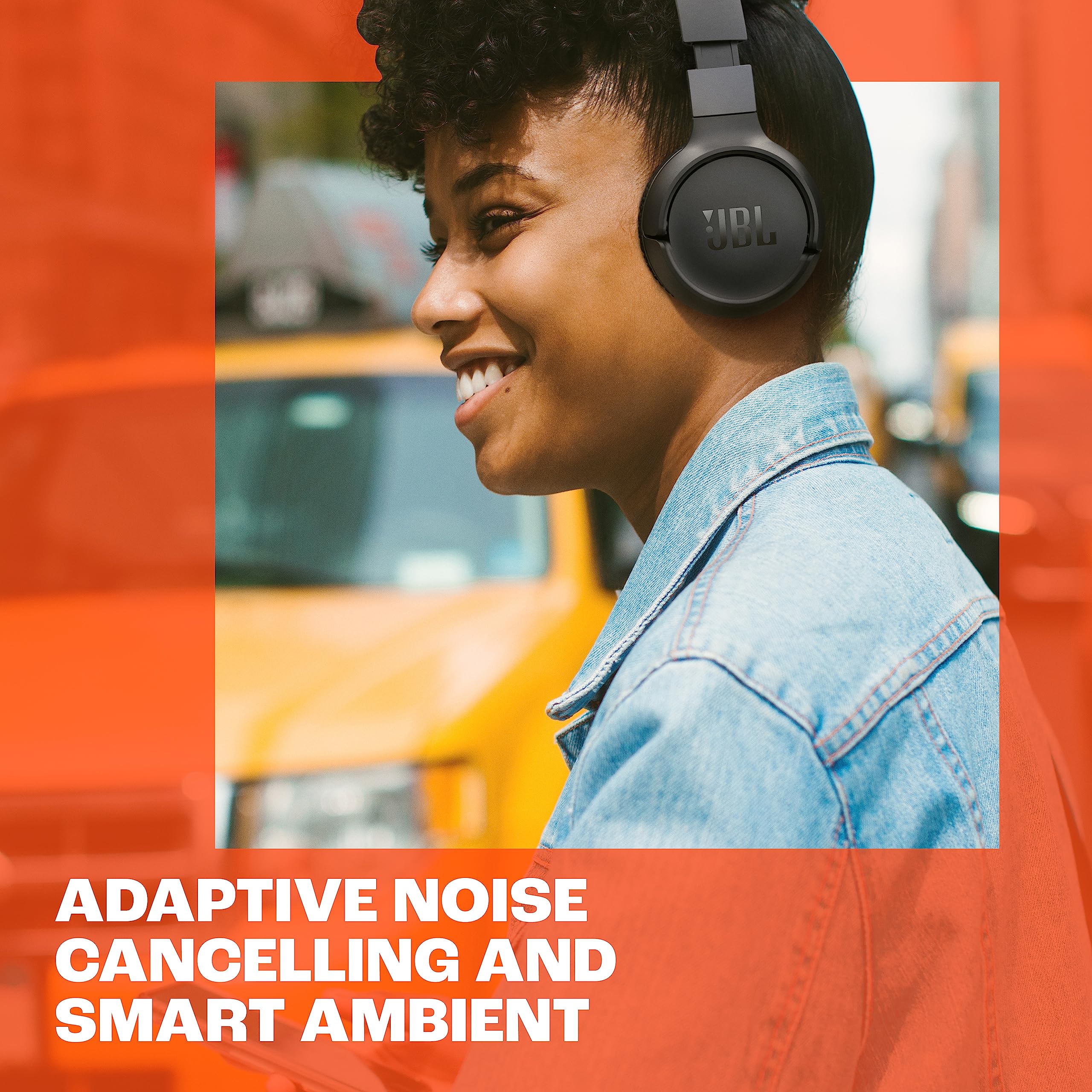 JBL Wireless Headphones, Bluetooth Connection, Black, Model TUNE670NC-NEG