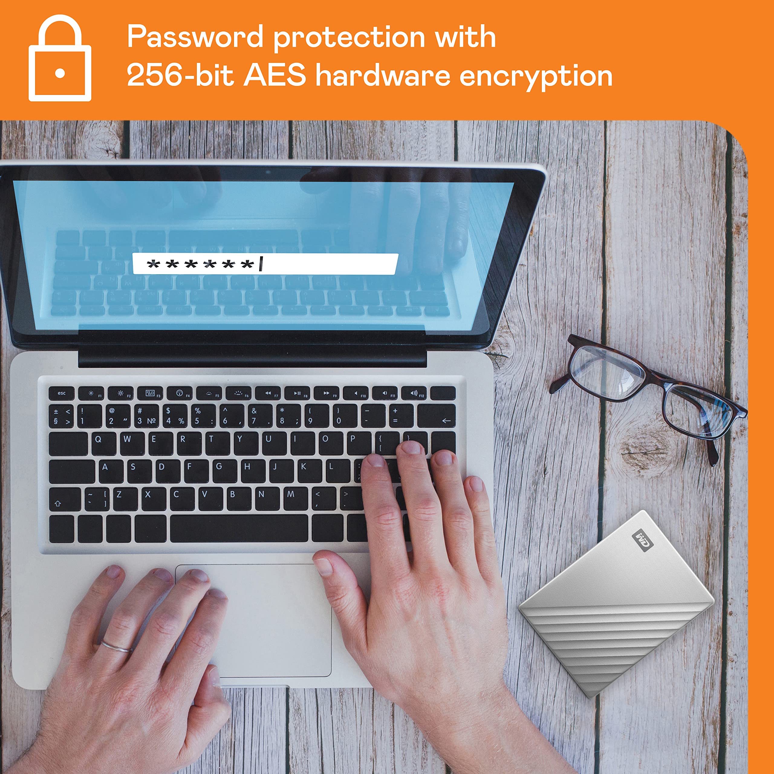 WD 4TB My Passport Ultra, portable external storage, external hard drive, software with defense against ransomware, backup and password protection, Works with PC, Xbox S|X, Playstation, Silver