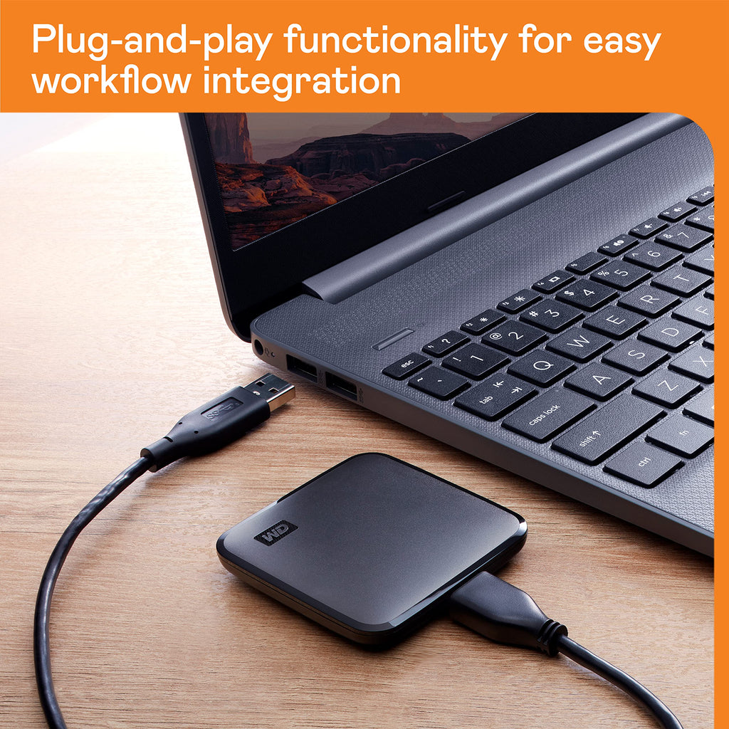 WD 2TB Elements SE SSD Portable SSD USB 3.0 up to 400 MB/s 2-meters drop resistance