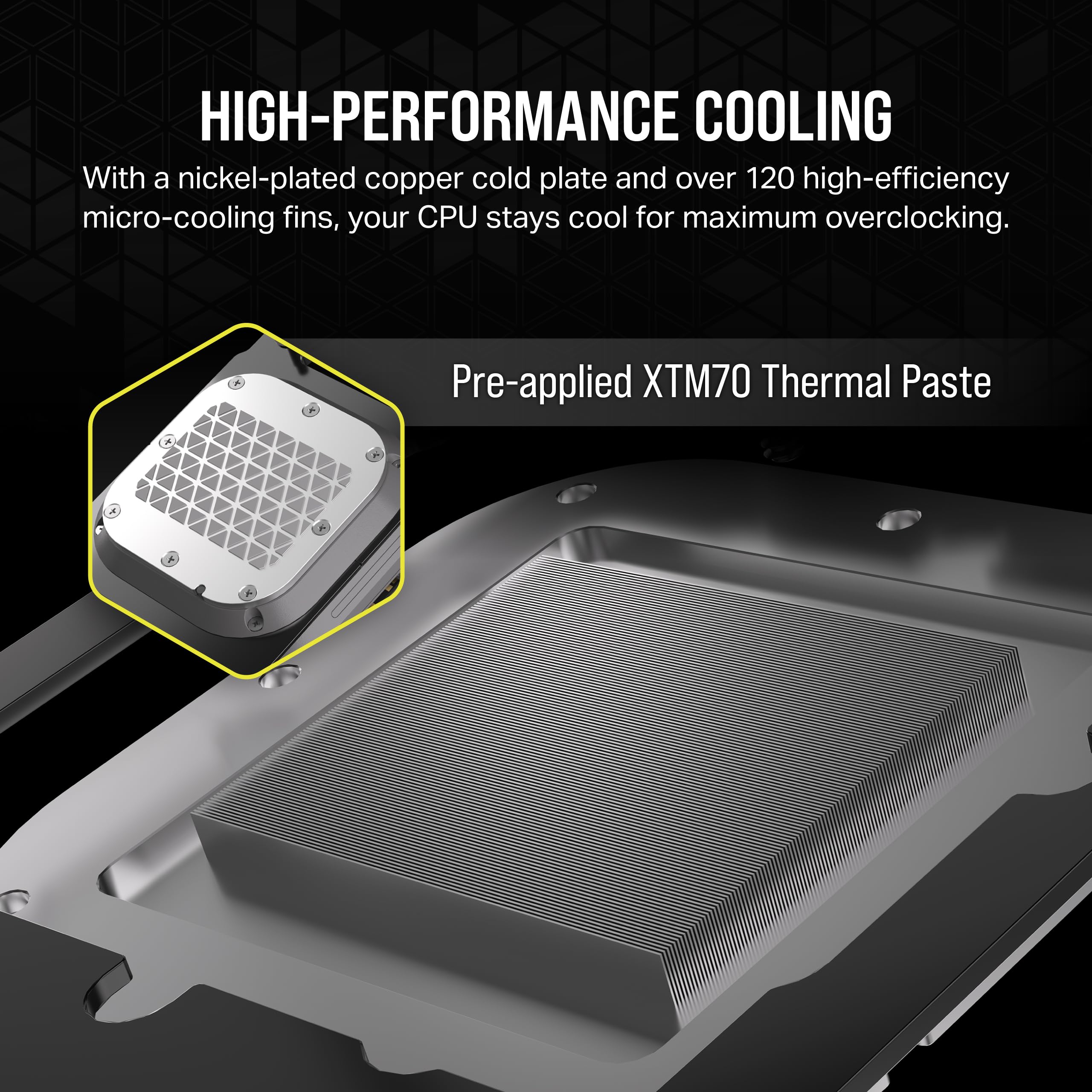 Corsair iCUE LINK XC7 RGB ELITE CPU Water Block - Transparent Flow Chamber - 24 RGB LEDs - Fits Intel® LGA 1700, AMD® AM5 and older - White
