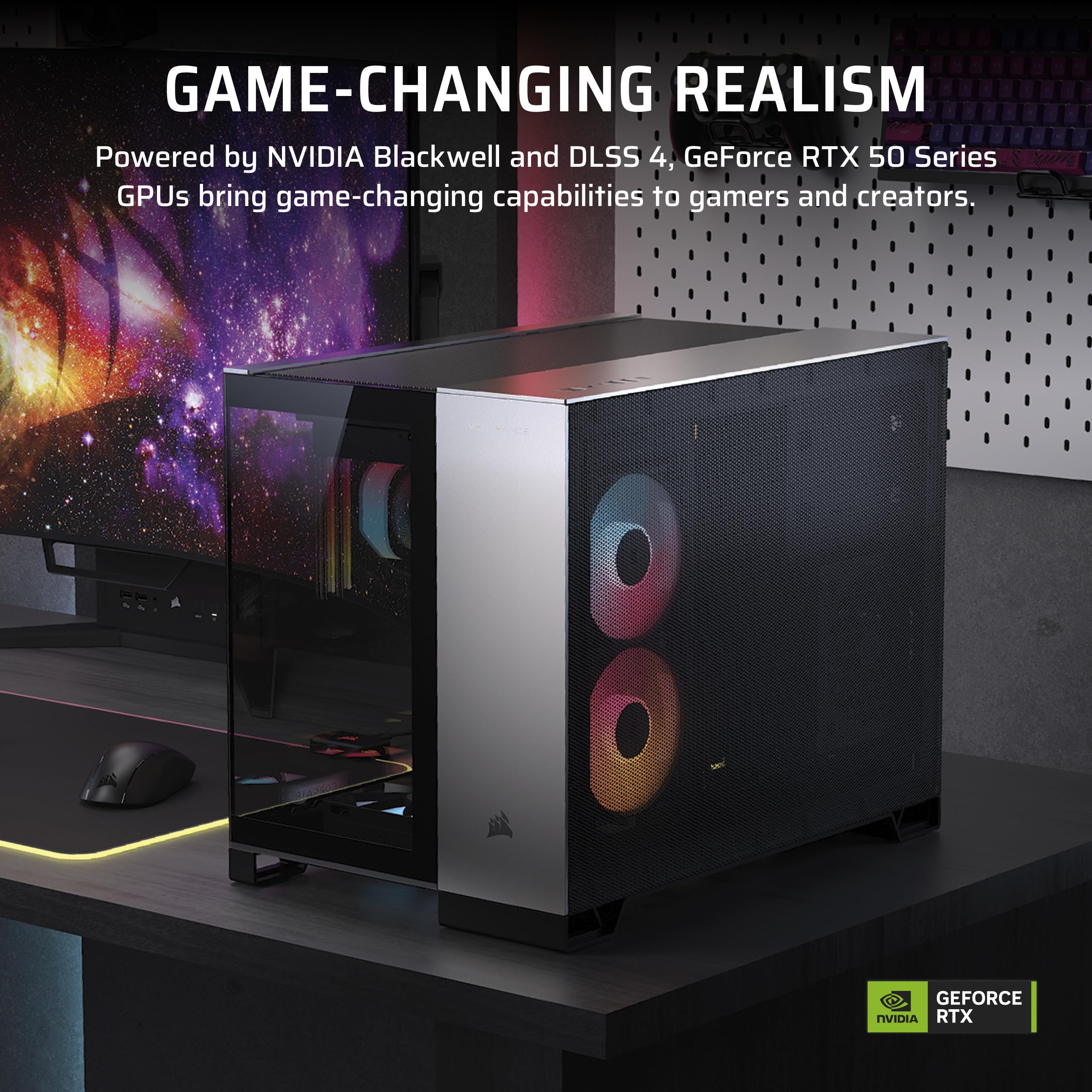Corsair Vengeance a5100 Gaming PC – Liquid Cooled AMD Ryzen 7 7800X3D CPU – NVIDIA GeForce RTX 5080 GPU – 32GB Dominator Titanium RGB DDR5 Memory – 2TB M.2 SSD – Black