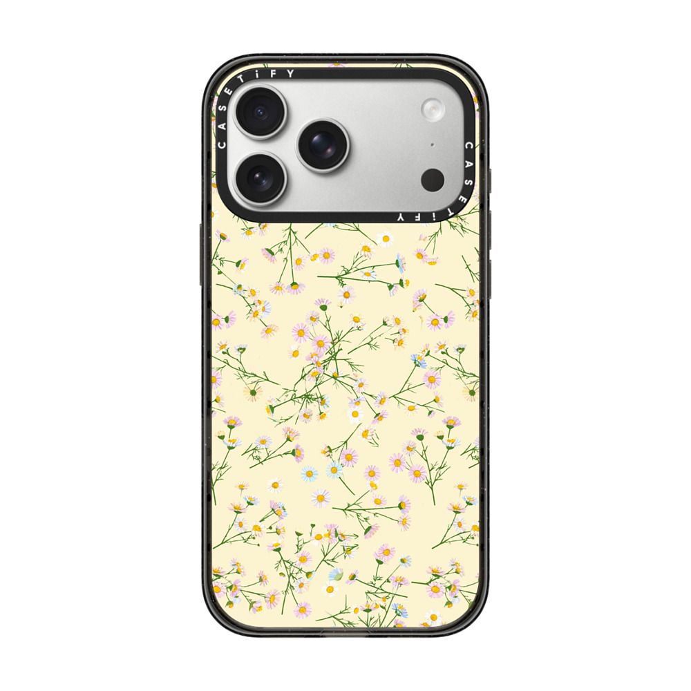 Pressed flowers dainty - yellow iPhone Case