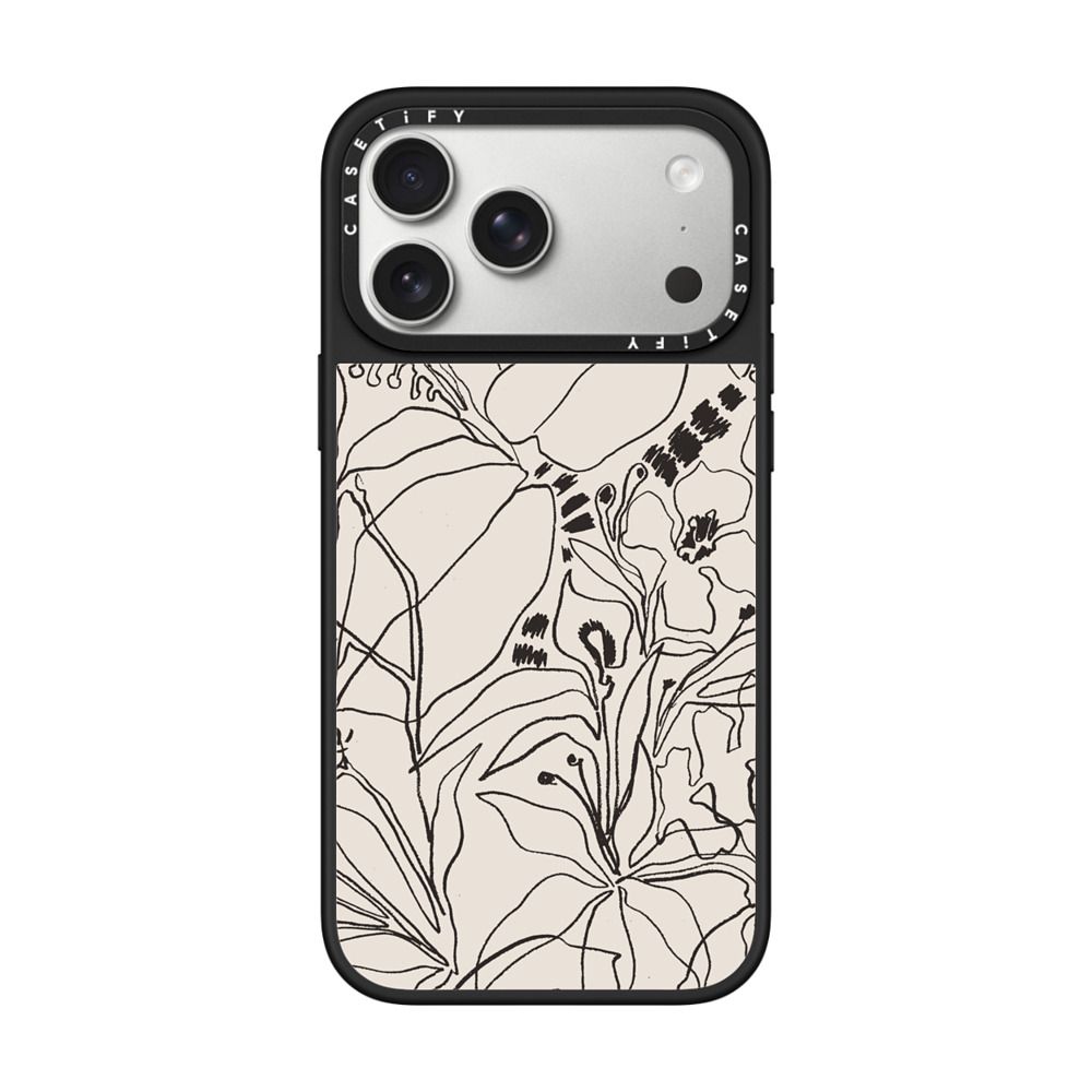 Charcoal Tropics - Creme iPhone Case
