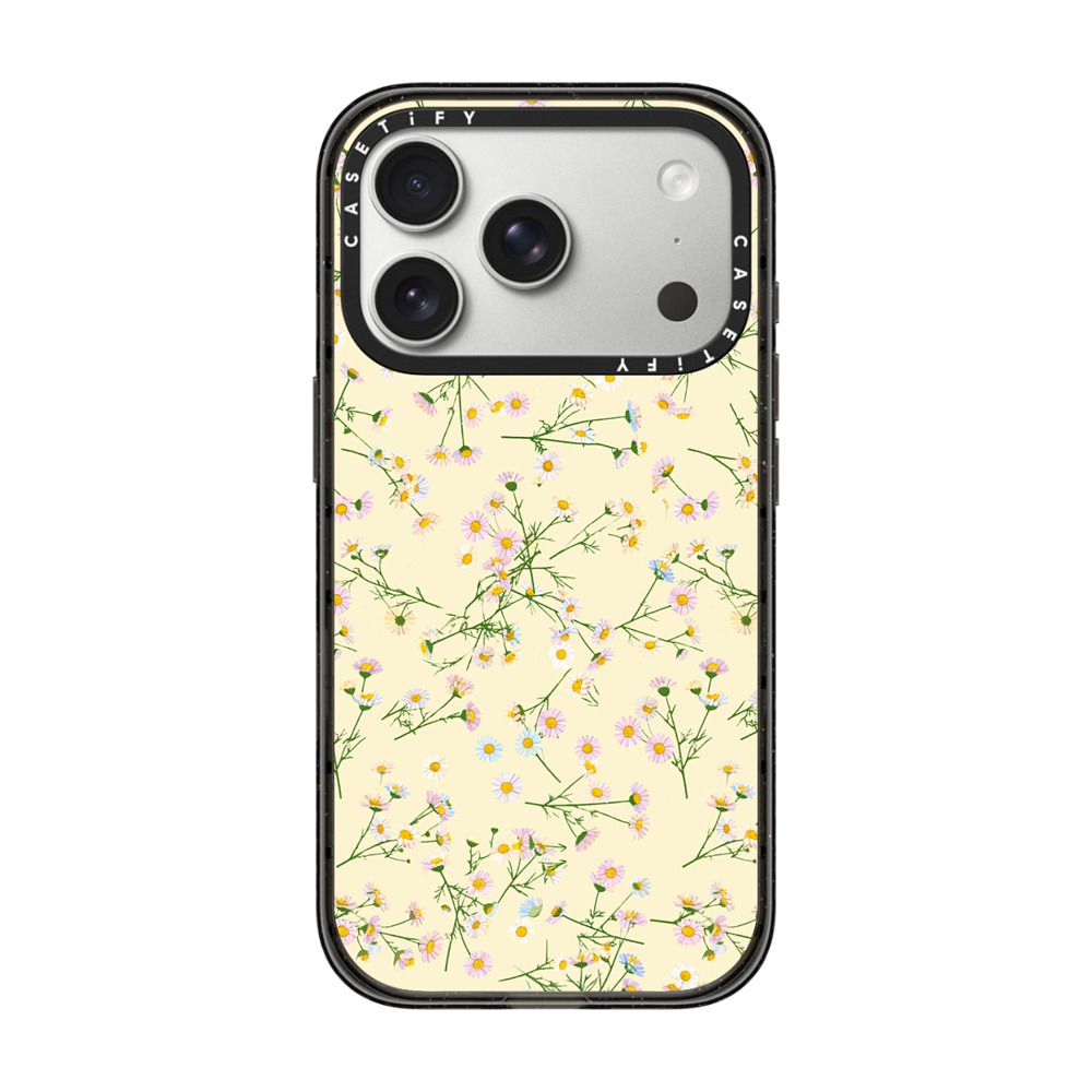 Pressed flowers dainty - yellow iPhone Case