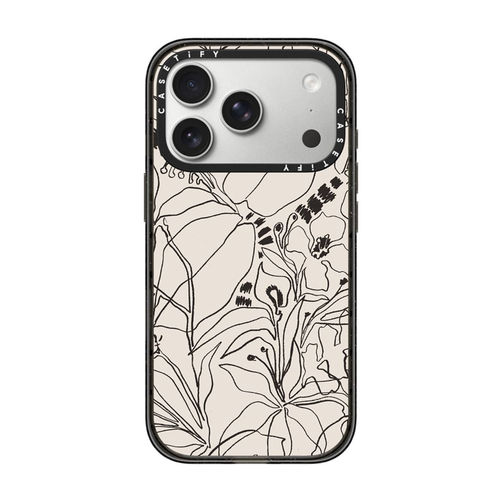 Charcoal Tropics - Creme iPhone Case