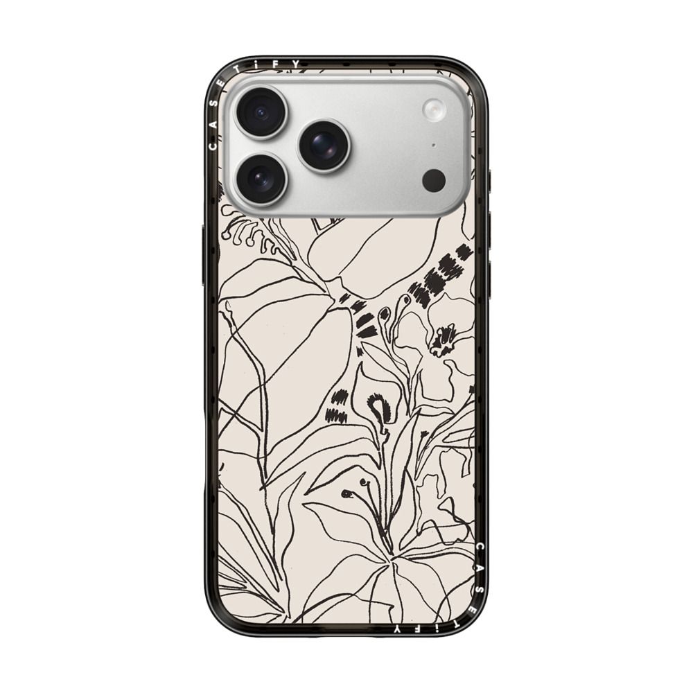 Charcoal Tropics - Creme iPhone Case