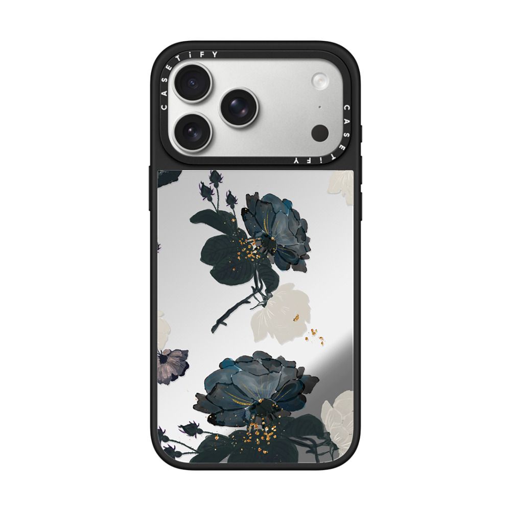 White and Black Floral iPhone Case