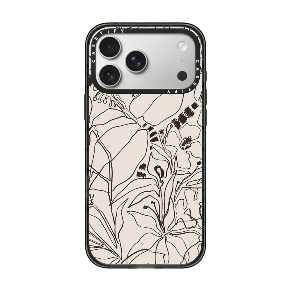 Charcoal Tropics - Creme iPhone Case