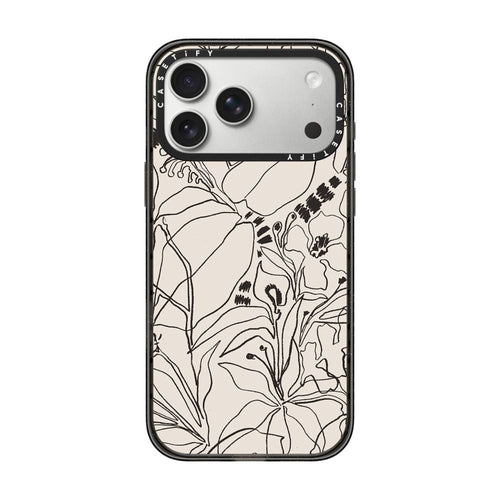 Charcoal Tropics - Creme iPhone Case